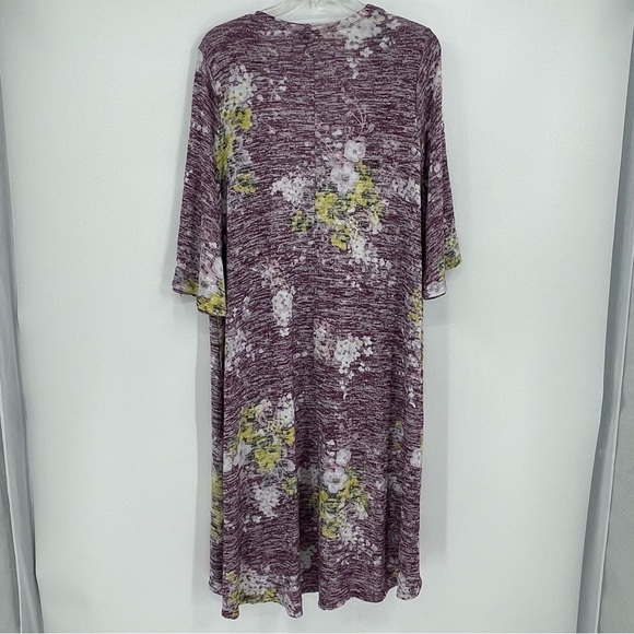 Torrid Hacci Floral HI-LO Kimono Cardigan Purple Size 2 2X Women’s plus duster - Picture 11 of 14